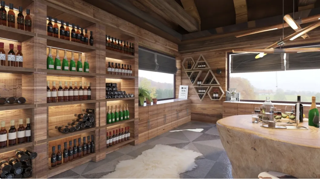 interior design chalet bar