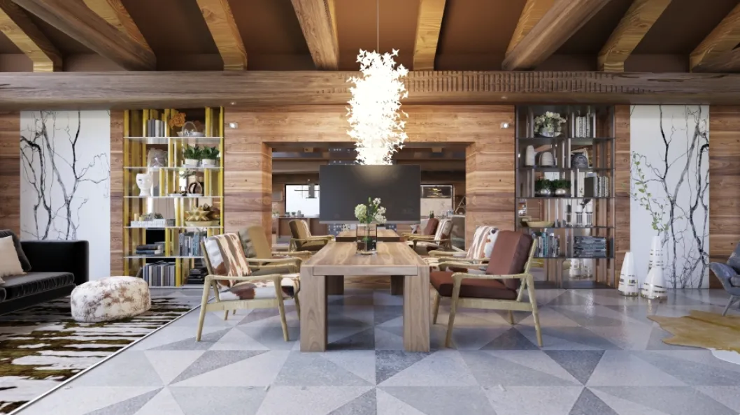 interior design chalet dining table.png