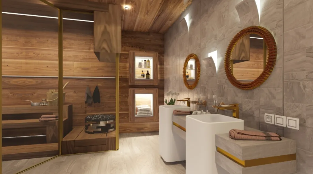 interior design chalet bathroom