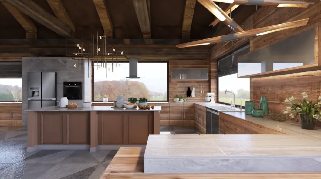 interior design chalet kitchen